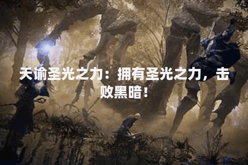 天谕圣光之力：拥有圣光之力，击败黑暗！