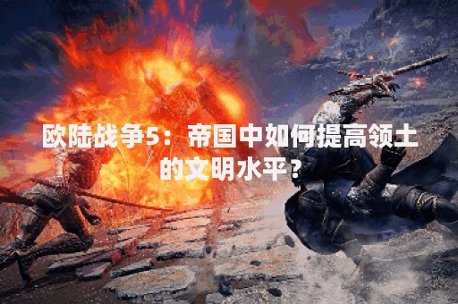 欧陆战争5：帝国中如何提高领土的文明水平？