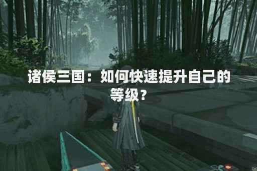 诸侯三国：如何快速提升自己的等级？