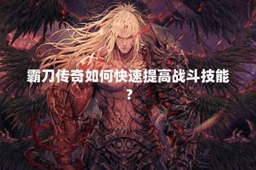 霸刀传奇如何快速提高战斗技能？