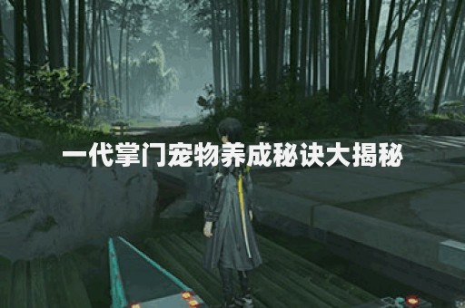 一代掌门宠物养成秘诀大揭秘