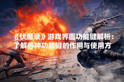 《伏魔录》游戏界面功能键解析：了解各种功能键的作用与使用方法。
