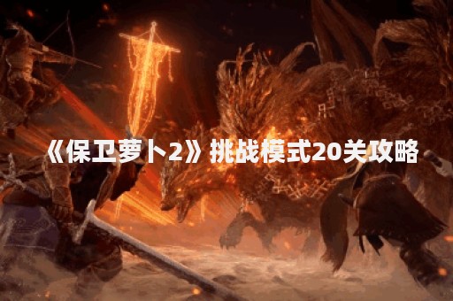 《保卫萝卜2》挑战模式20关攻略