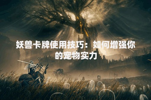 妖兽卡牌使用技巧：如何增强你的宠物实力