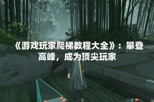 《游戏玩家爬梯教程大全》：攀登高峰，成为顶尖玩家