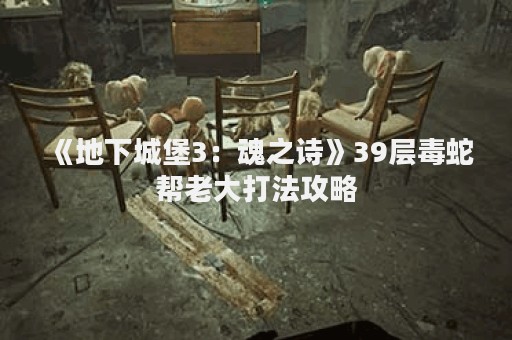 《地下城堡3：魂之诗》39层毒蛇帮老大打法攻略