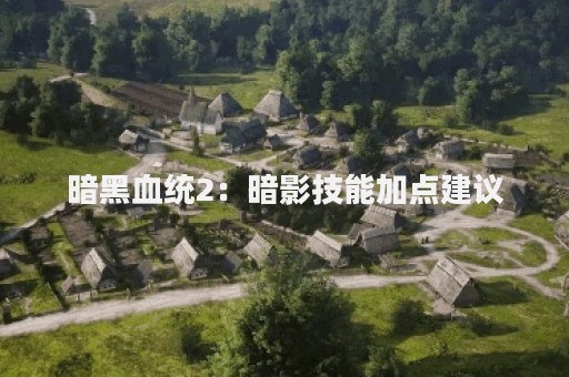 暗黑血统2：暗影技能加点建议