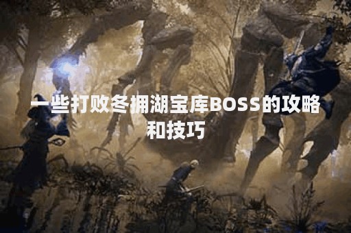 一些打败冬拥湖宝库BOSS的攻略和技巧